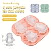 1pc Penguin Model Ice Maker Mold Whiskey Frozen Penguin Ice Cubes Spherical Ice Grid Ice Mold Food Grade