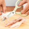 2pcs Kitchen Scissors & Vegetables Peeler; Stainless Steel Multifunctional Food Scissors